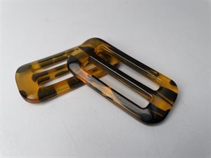 Bæltespænde - marmoreret i orangegule toner